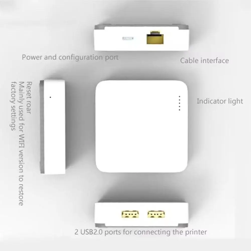 Imagem -06 - Servidor de Impressão com Fio Np33 Conecta Impressoras Usb ao Mesmo Tempo Rede Padrão 100m Suporta Wifi Conexão Bt4.0