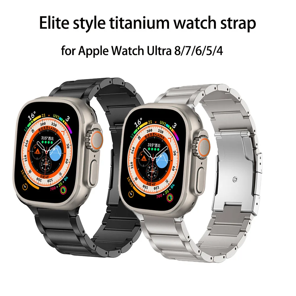 

for Apple Watch Ultra titanium watch strap Watch8 7 6 5 4 Smart metal strap 49mm 45mm 44mm Bracelet