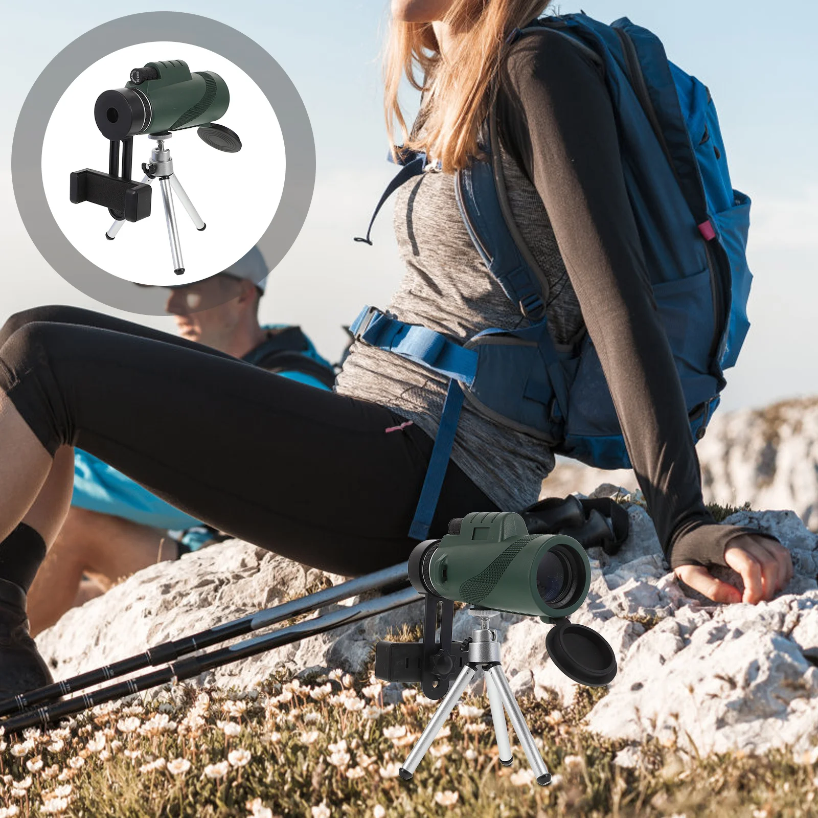 

Scope Spotting Telescope for Adults Camping Gadgets Portable Abs Plastic Lens Body Telescopes