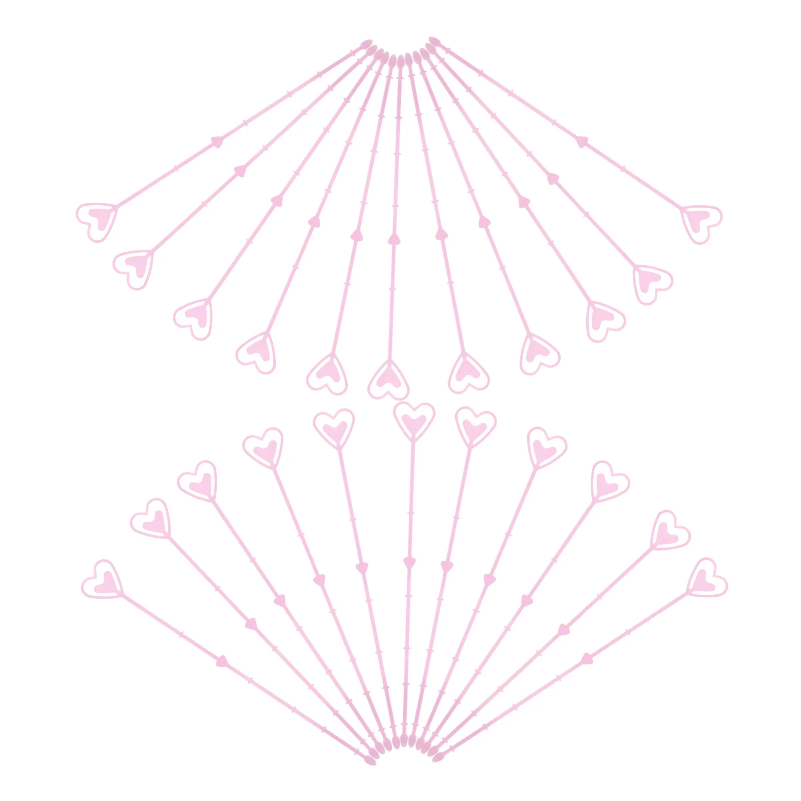 

80Pcs Floral Card Holder Picks Heart Shape Plastic Memo Stick 13.4in for Wedding Bouquets Party Flower Arrangement Decoration