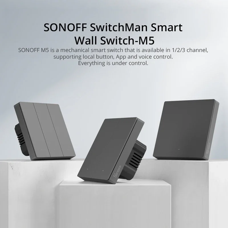 SONOFF M5 SwitchMan WiFi Smart Switch Smart Home 80/86/120 tipo 1/2/3 Gang EU/US interruttore a parete tramite Ewelink Alexa Google Home Alice