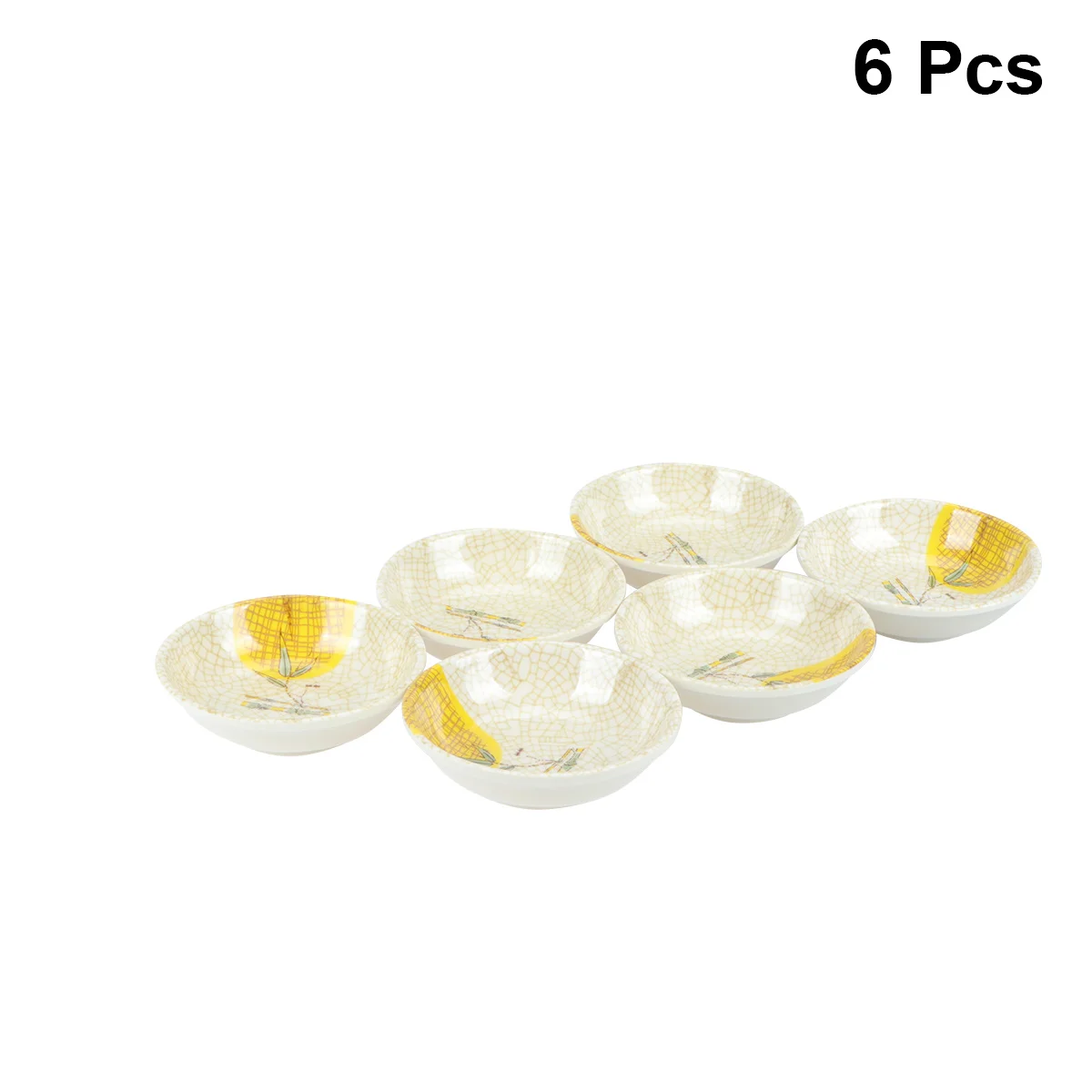 

6Pcs Melamine Dipping Dish Eco Friendly Sauce Plate Set for Ketchup Mayonnaise Ranch Tartar Butter Indoor Outdoor Dining