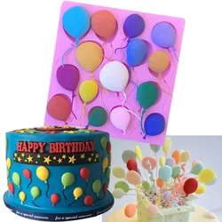 DIY Balloon Cake Border Fondant Chocolate Silicone Mold Birthday Decorating Tools Easter Decor