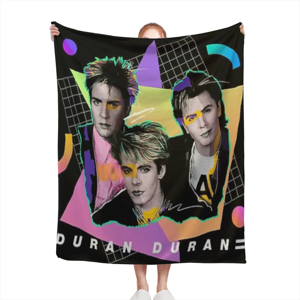 

DURAN X2 80S STYLE COLORS BLACK BACKGROUND Medium Blanket Comforter Flannel Soft throw Blankets Warm Home and Decoration