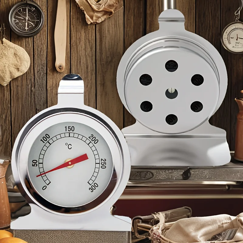 1Pc Baking kitchen stainless steel oven thermometer grill stove fixed pointer thermometer 0-300 ℃