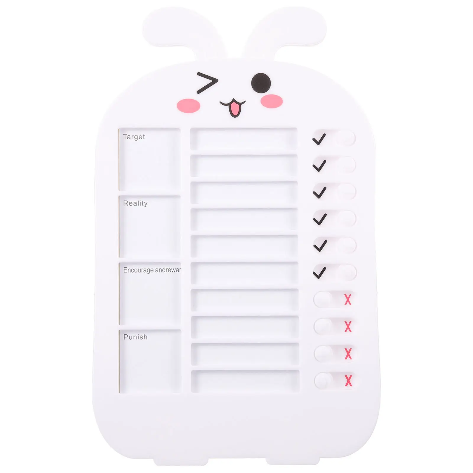 Kids Chore Chart Plastic DIY Reminder Chart for Positive Behavior Rewards – Household & Classroom Schedule