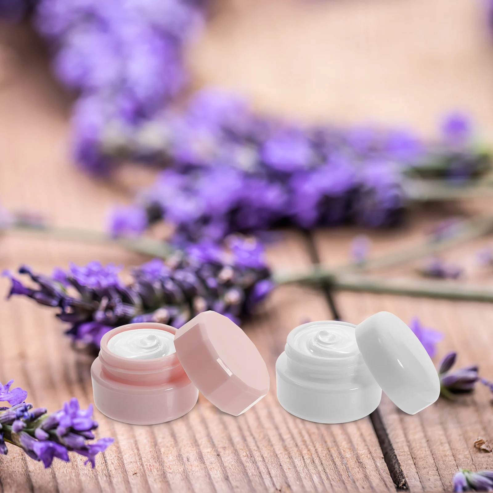 

12 pcs Pink White 5g Refillable Boxes Plastic Empty Containers Leak Proof Travel Home Use Cream Jars Lotion Packaging