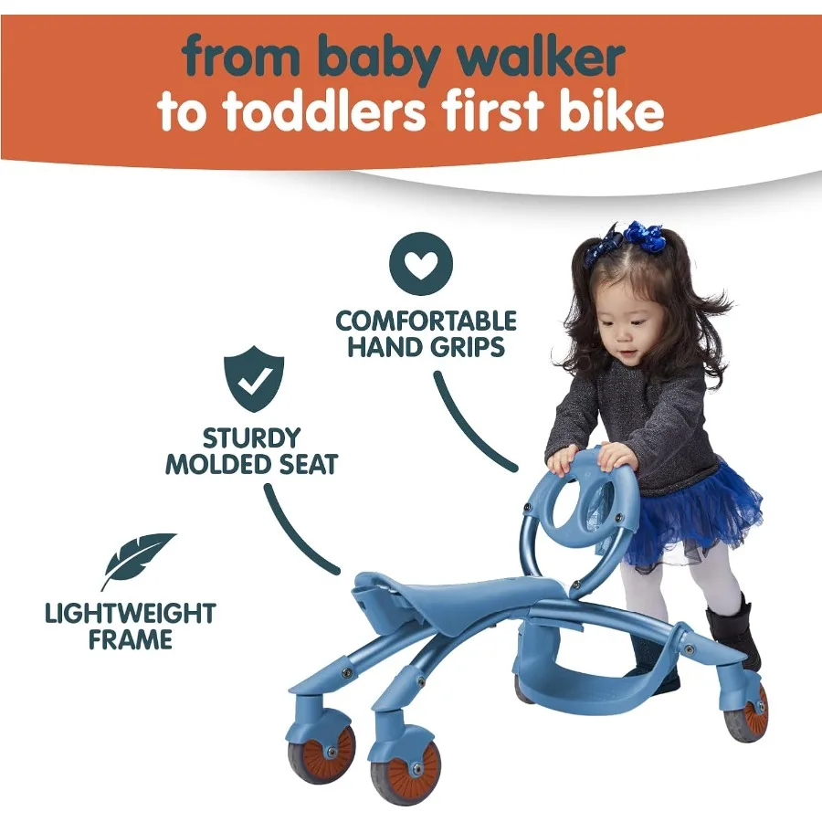 Pewi Stroll - لعبة ركوب المشي في الأماكن المغلقة/الخارجية مع مقبض دفع