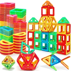 Large Magnetic Building Blocks Set for Kids - STEM Educational Toy, Ages 3-6, Perfect Birthday Gift, Random Colors