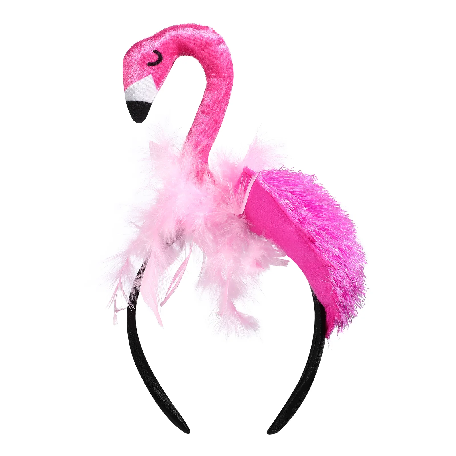 

Children's Party Headwear Flamingo Headband Decorations Cake Hair Festival Accessories Kids Satin Headbands for Girls