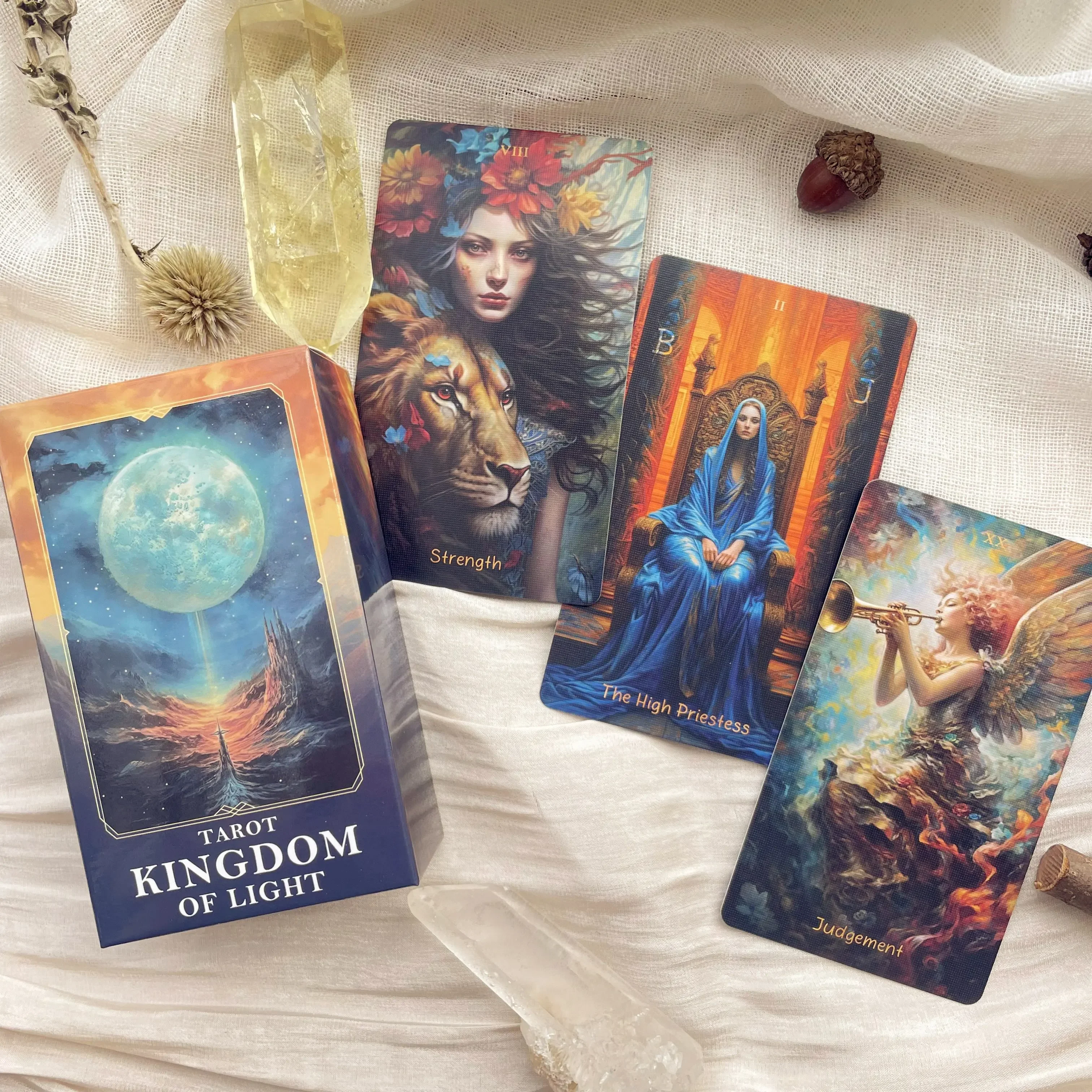 Divination Deck Oracle Beginners High Quality Genuine Professional Kingdom of Light Tarot Cards English French Spanish Russian