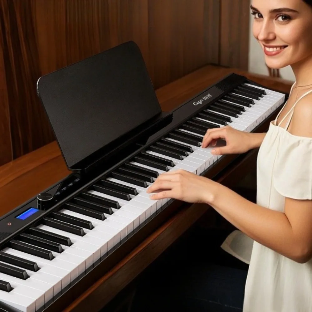 

Portable 88 Keys Electronic Piano Foldable Midi Control Electronic Organ Dual Bluetooth Function Musical Keyboard Professional