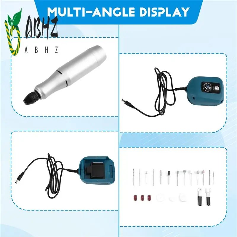 

ABHZ-мини электрическая шлифовальная машина с бесступенчатым регулированием скорости, электрическая дрель, мини-дрель, вращающийся инструмент для батареи 18 В-21 В