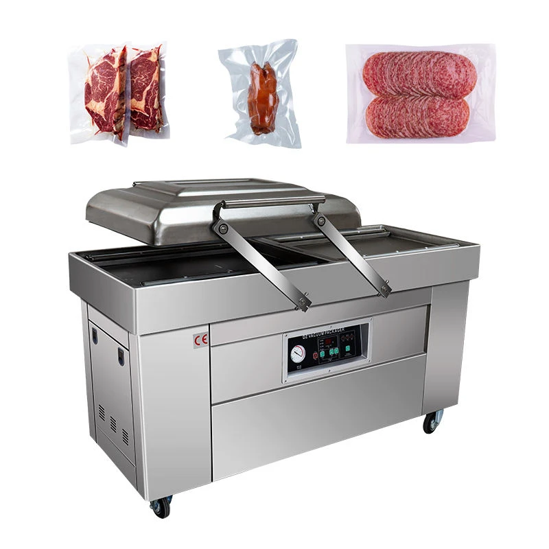 

Dz400 Dz500 Dz600 Food Packer Vegetable Meat Double Chamber Vacuum Sealer Packing Machinen
