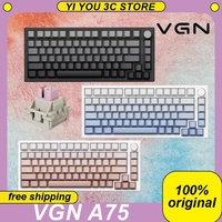 VGN A75 Mechanical Keyboard Magnetic Axis Wired E-sport Gaming Keyboards Bluetooth FPS Hot Swap RT Custom PC Accessory Gift