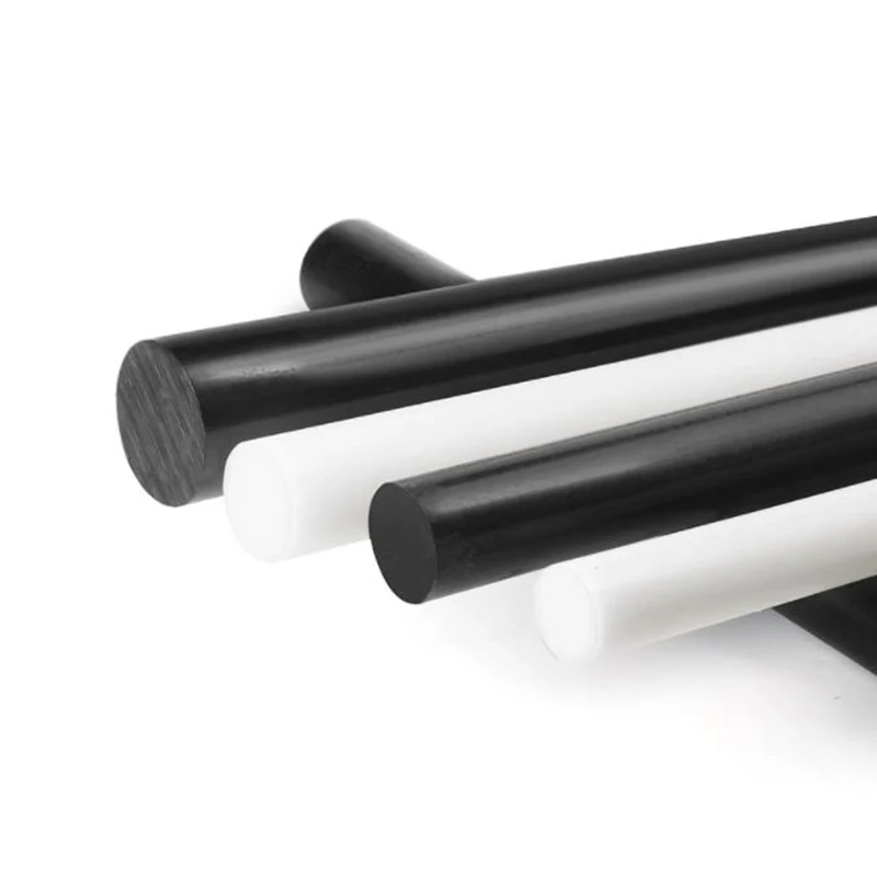 1/2Pcs Diameter 3mm-40mm Black White POM Rods Wear-resisting Solid Plastic Bars Polyoxymethylene Rod Stick Machining Materials