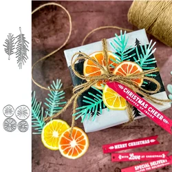 2025 New Arrival Metal Christmas Pine Tree Leaves Cutting Dies for Scrapbook Card Making Knife Mould Blade Punch Lemon Stencils