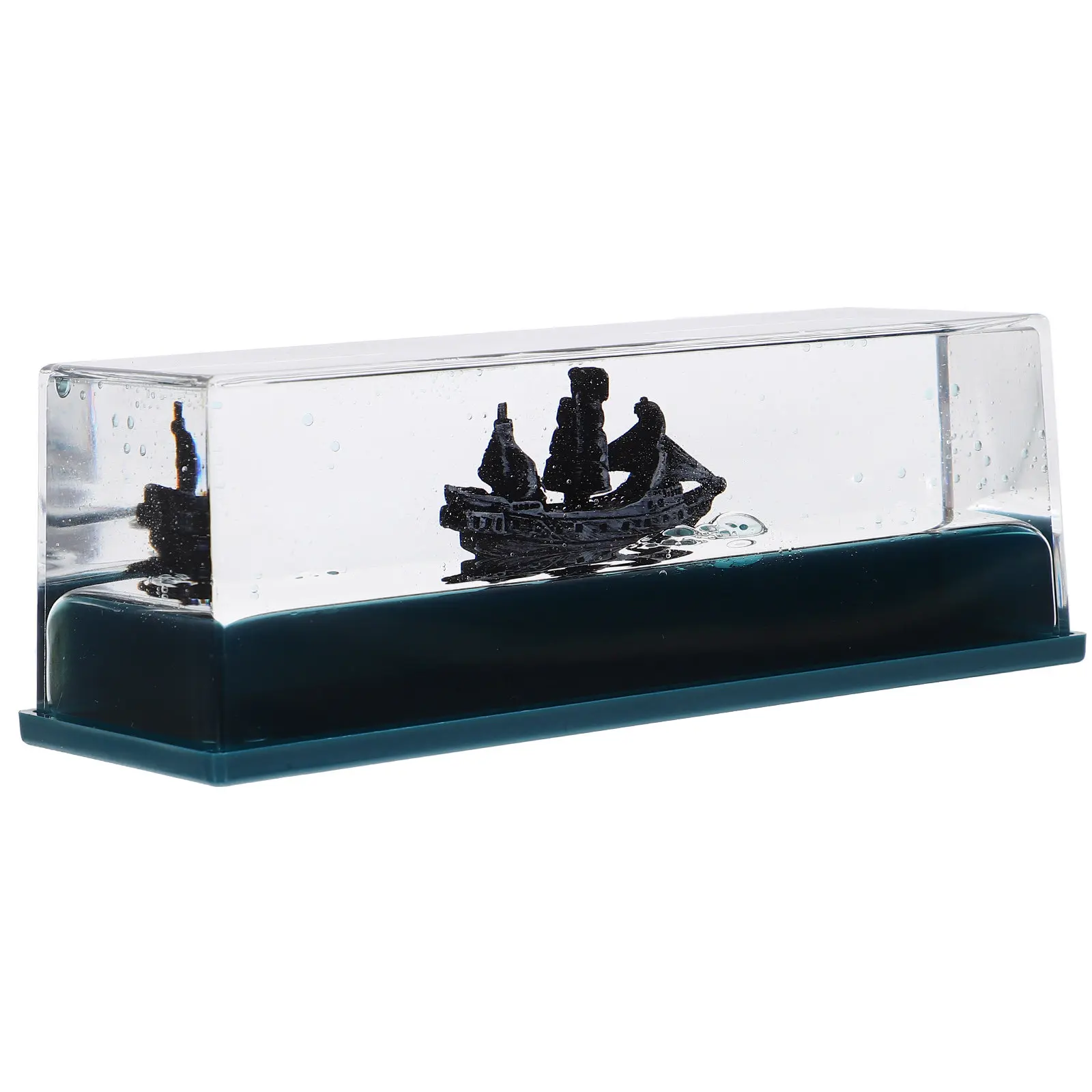 Fluid Drift Bottle Desktop Decoration – Swinging Unsinkable Nautical Stress Relief Ornament for Office, Living Room, Gift