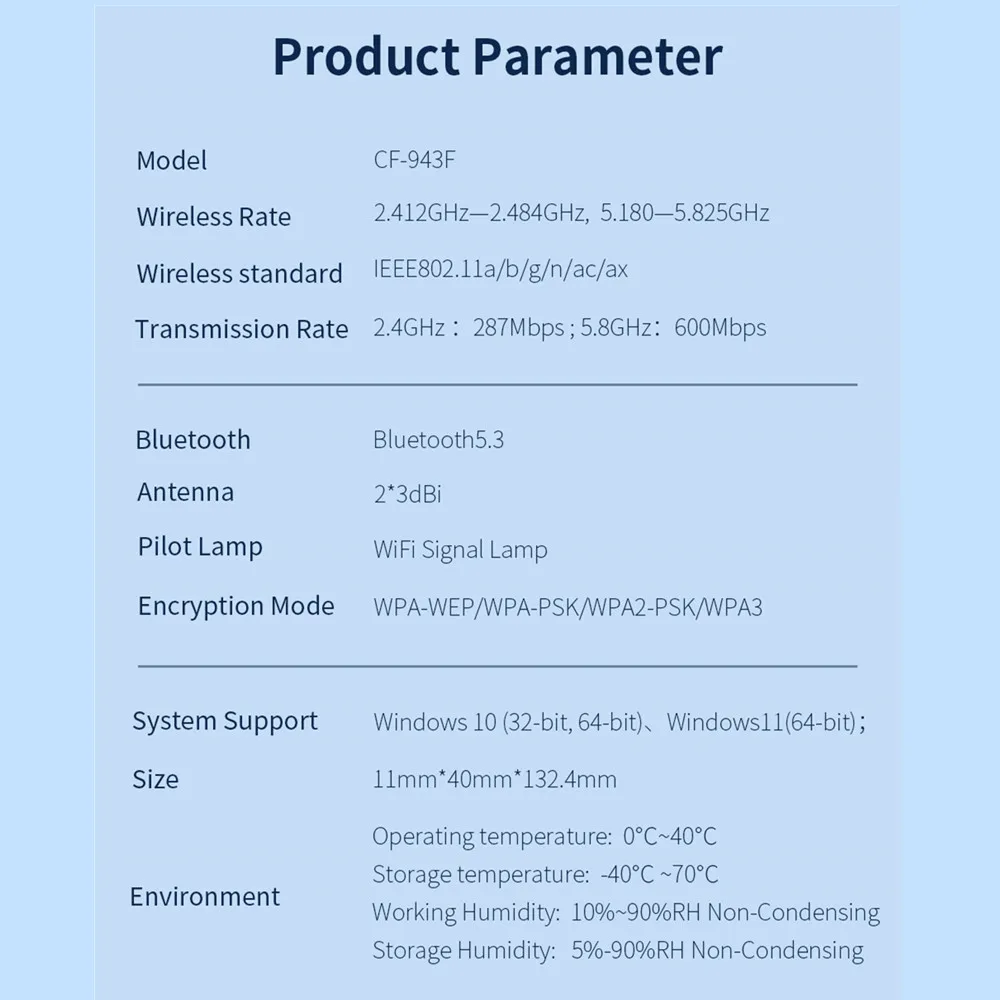 Wifi 6 Adapter 900Mbps usb wifi adapter with extral 2*3dBi antennas Wi-fi transmiter free driver 5Ghz WPA3 Wireless Network Card