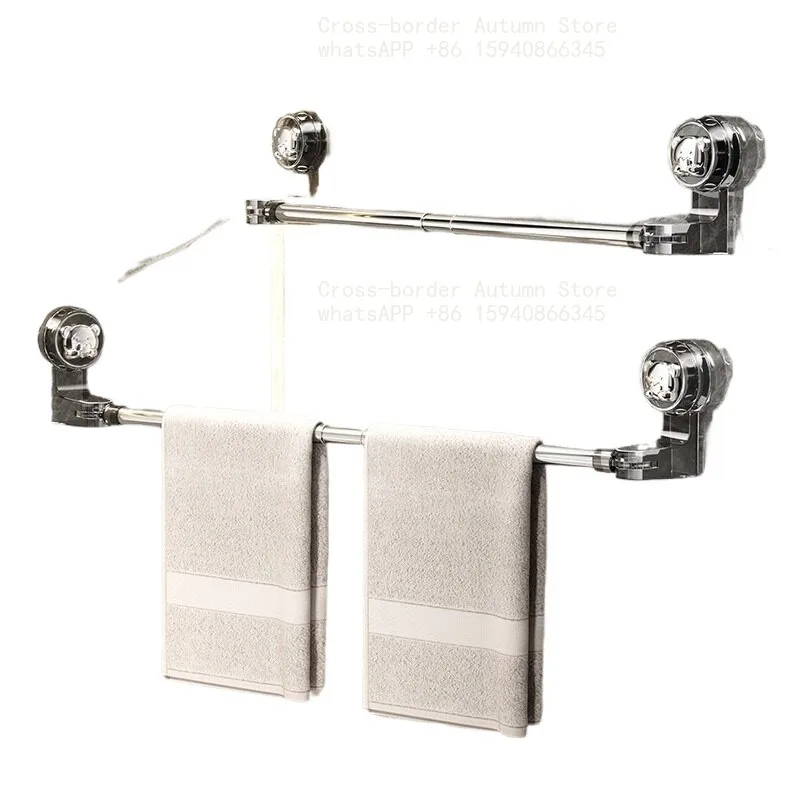 Towel rack suction cups, strong no-drill bathroom bath towel rack, wall-mounted bathroom storage rack