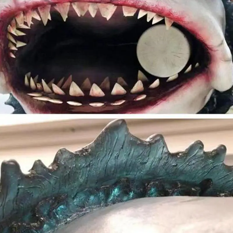 Shark Wall Mounted Trophy Sculpture Wall Realistic Shark Decoration Statue Scary Great Shark Sculpture Art Decoration for Home
