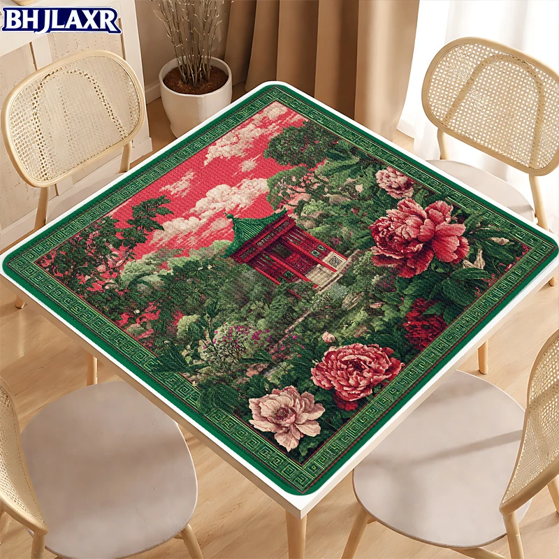 tapete-de-mahjong-vikama-de-veludo-cristal-peonia-chinesa-antiderrapante-macio-dobravel-para-mahjong-americano-poker-domino-e-decoracao-de-casa