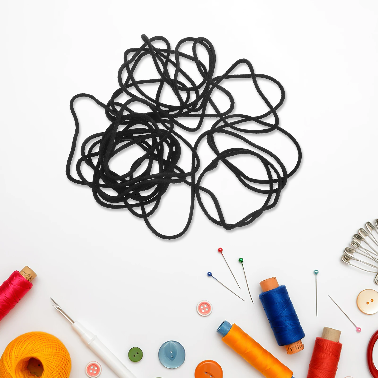 

Retro Cowhide Rope DIY Strip Manual Thread Cord Jewelry for Necklace Craft Black Cords Making