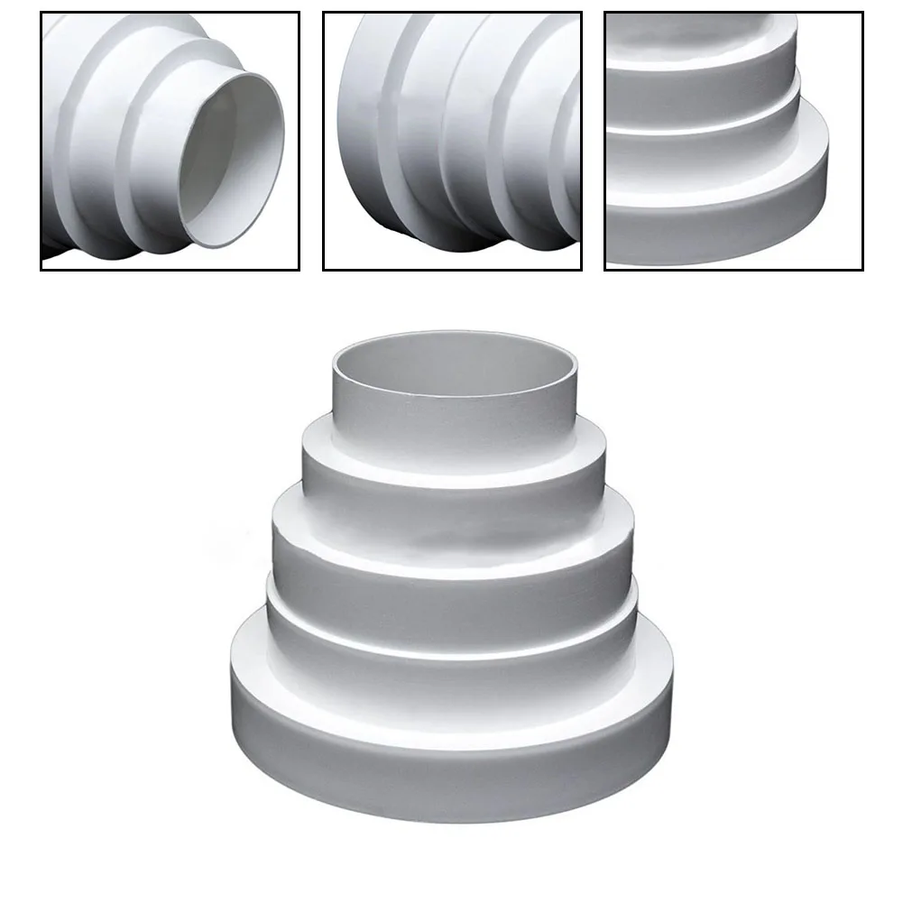 Duct Reducer For Ventilation Systems 80 To 150mm Diameter Round Tube Resistant To Heat Wear Tube Air Ventilation Systems Parts