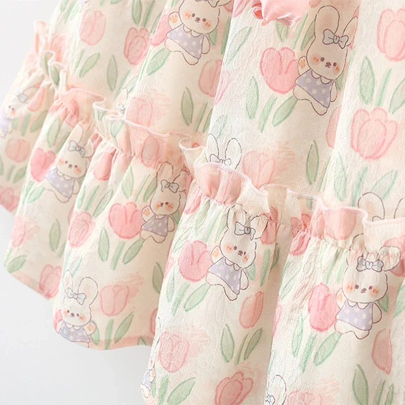 Baby Girl Dress Summer Tulips Are Cute Baby Girl Clothes  Princess Dress For Kids Girl