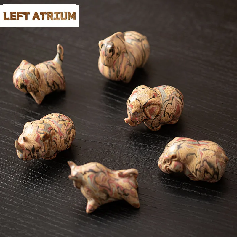 

Dunhuang Oil Painting Handmade Animal Cute Boutique Tea Pet Handmade Lucky Model Tea Figurine Play Toys Tea Statue Ornaments