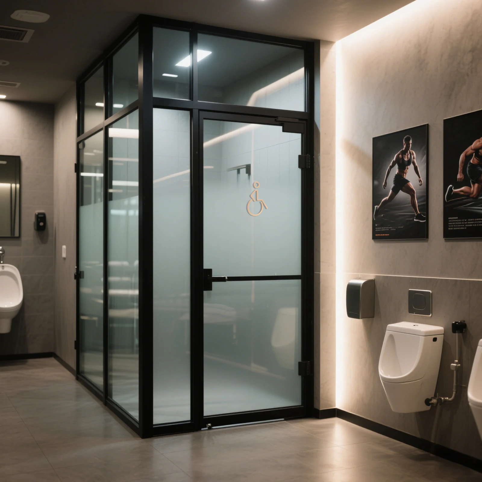 

Wheelchair Restroom Adhesive Modern Acrylic Disabled Sticker Bathroom Door Label For Hotels Malls Guesthouses Handicap