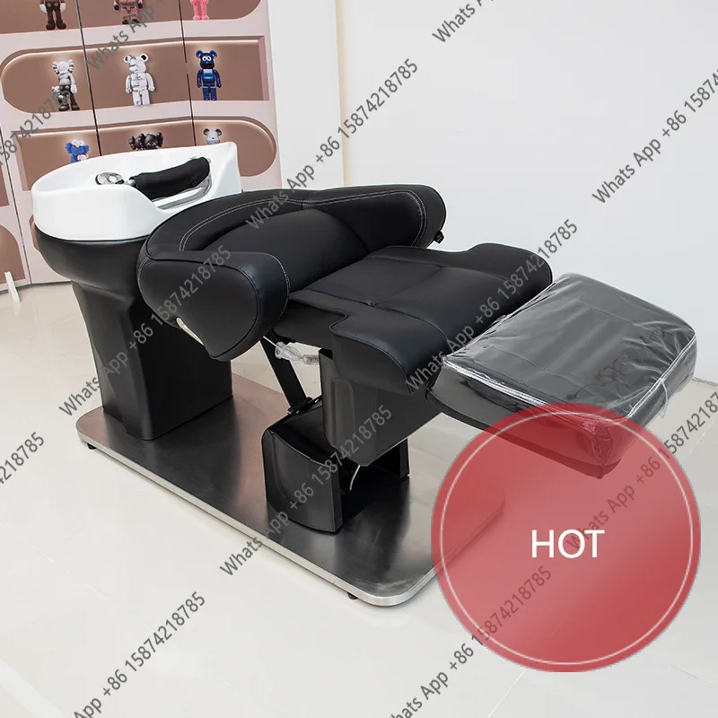 G Barber Shop Shampoo Bed Hair Salon Special Semi-reclining Ceramic Basin Flushing Bed Beauty Bed High-end Electric