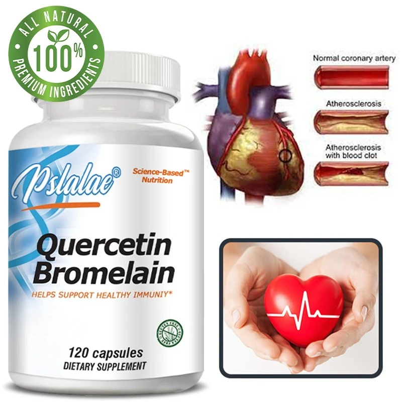 

Quercetin with Bromelain Capsules - Immune Health, Supports Gut Health, Digestive Support & Comfort, Improve Blood Circulation