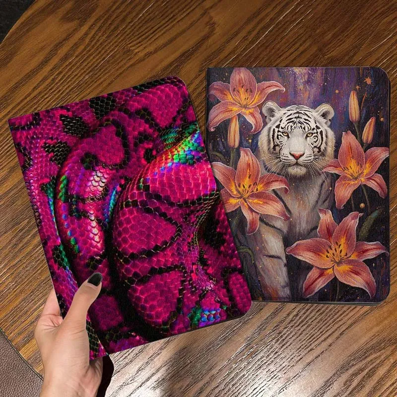 

Pink Snake Skin Pattern Gift Tablet Case For Apple iPad Air Pro mini 1 2 3 4 5 6 7 8 9 11 M2 M3 M5 M4 5th 6th 7th 10th 11th