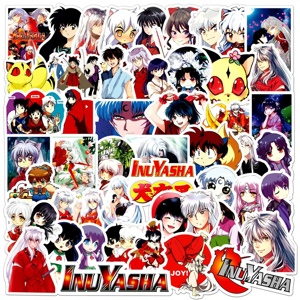 Pegatinas de dibujos animados de Inuyasha, calcomanías de Anime de Higurashi, Kagome, estética, portátil, cuaderno, Maleta, Sesshoumaru, 10/30/50 piezas