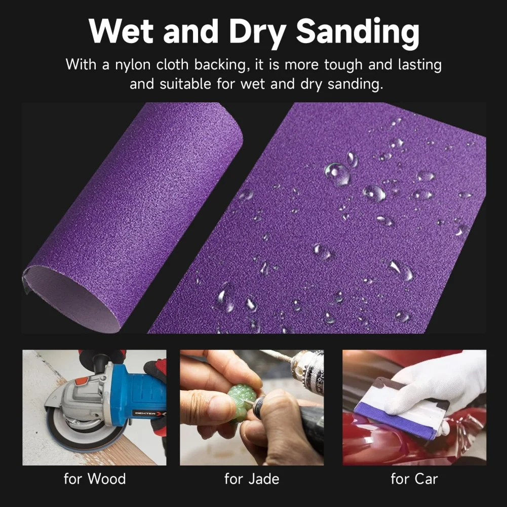 2PCS 25mm*8m Retractable Sanding Belt Cloth Flap Disc Grinding Sandpaper Sandcloth Roll For Metal Wood Plastic Glass