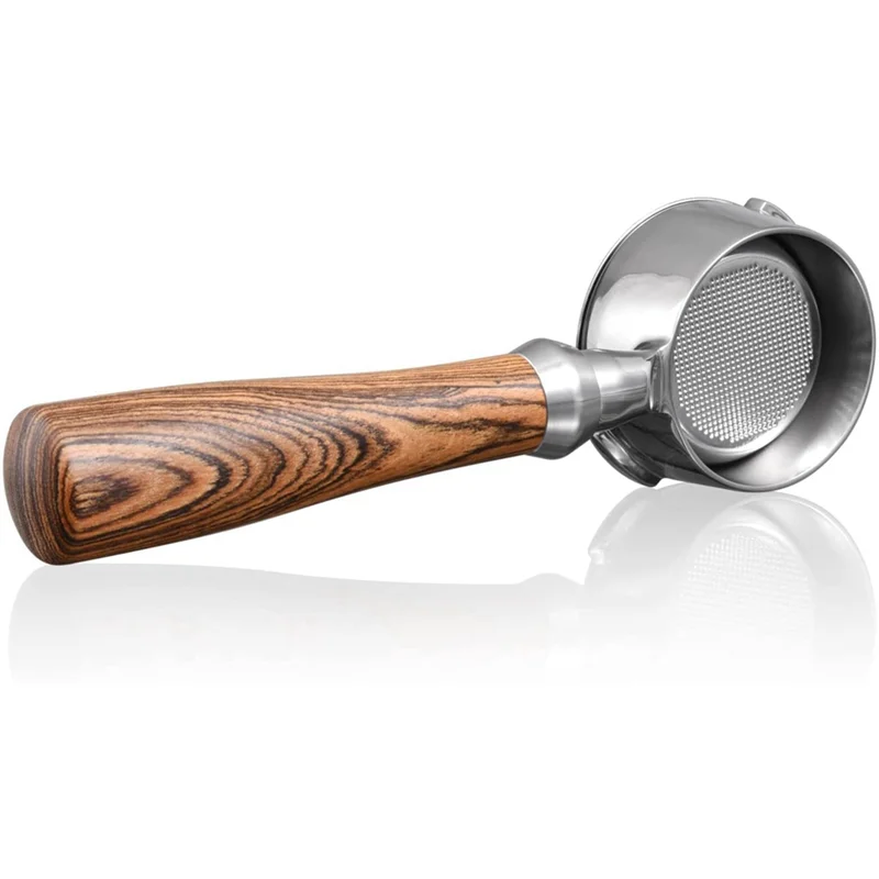 ABBK-2X Bodenloser Siebträger für Gaggia 58 mm, bodenloser Siebträger mit 2-Tassen-Filterkorb