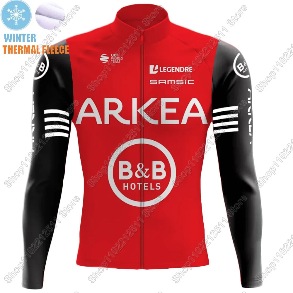 2025 Arkea Samsic BB Hôtel Team Cycling Jersey Set Winter Clothing Suit Mens Long Sleeve MTB Bike Road Pants Bib Ropa Ciclismo