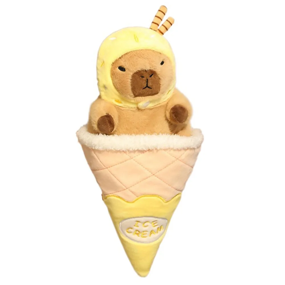 

Ice Cream Cone Capybara Plush Toy Cross Dressing Detachable Capybara Plush Doll Soft Cute Capybara Stuffed Doll
