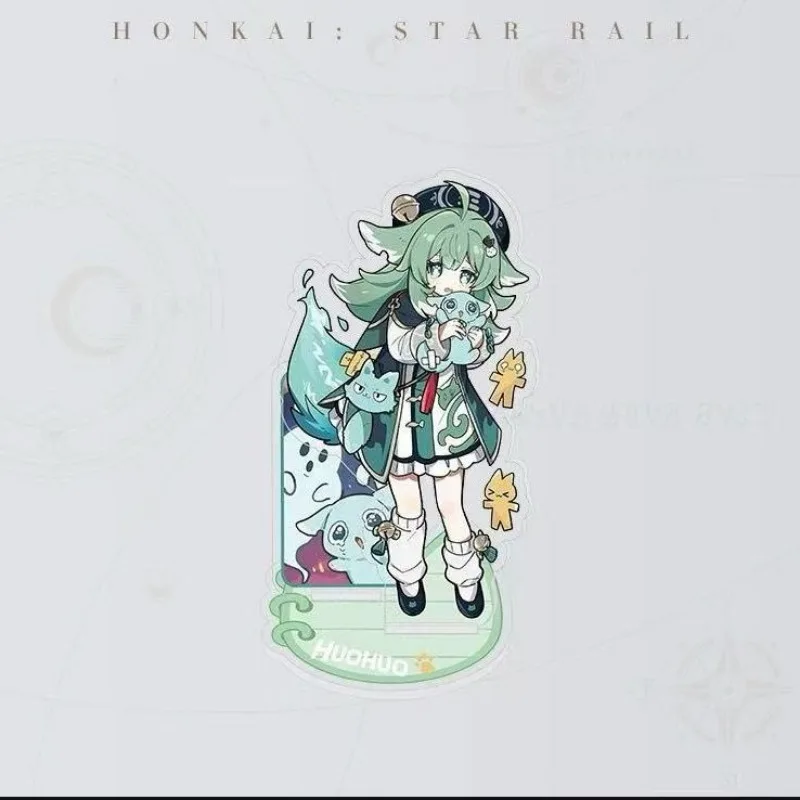 هونكاي: ستار السكك الحديدية لعبة الأطفال والقطط الاكريليك الشكل حامل نموذج فو شوان جينغليو هوهو أرجينتي زخارف مكتب الدائمة علامة هدية