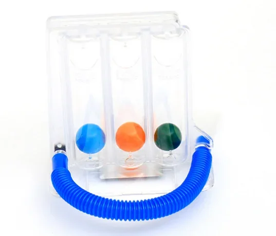 Respiratory Exerciser Latex Free 3 Ball Lung Function Test Medical Incentive Spirometer