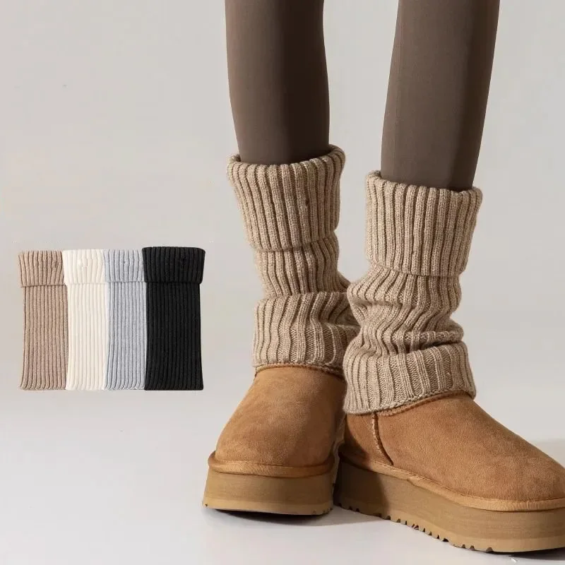 تدفئة الساق النسائية الدافئة - طماق شتوية مضلعة سميكة، خطوط بنية - قابلة للغسل في الغسالة. مناسبة للطقس البارد، واي فاي المرأة #4