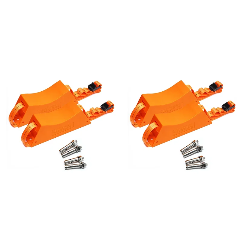 AT53 4PCS Propane Tank Holder Cylinder Wall Mounted Bracket Gas Cylinder Bracket Durable ABS Gas Cylinder With Screws Orange