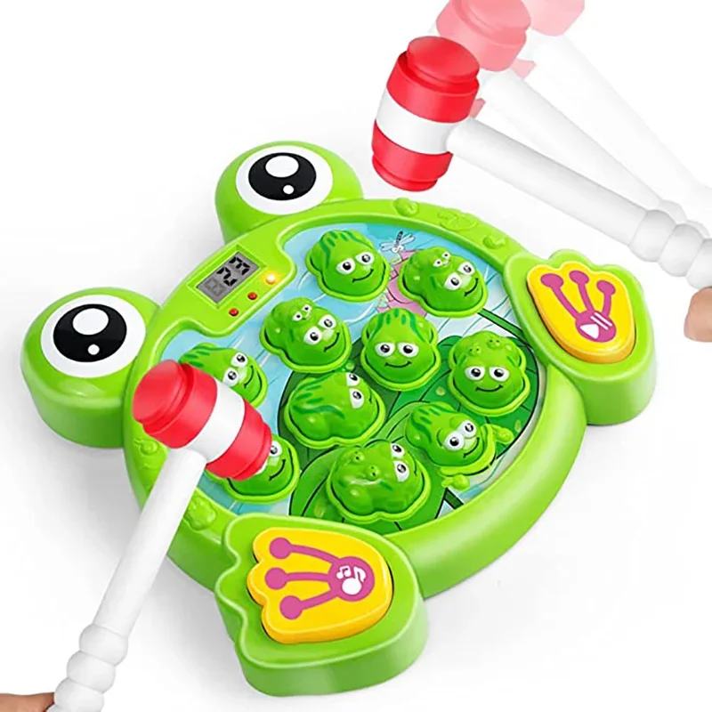 モグラたたきゲーム機 電動おもちゃ カエルパズル 早期教育 親子インタラクティブレジャー 打楽器競技おもちゃ