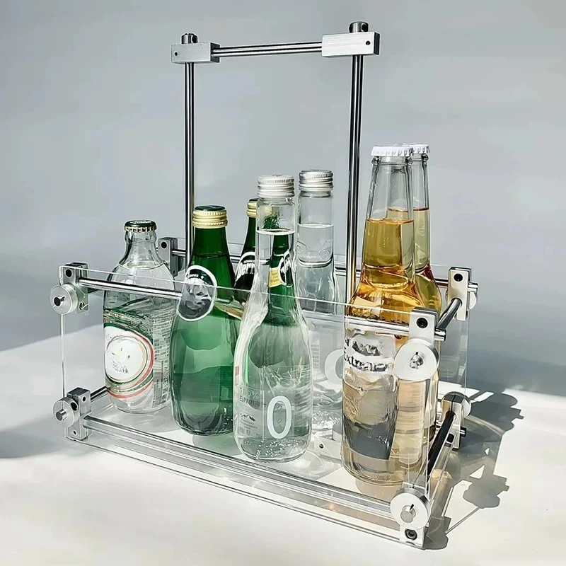 Camping Picnic Beverage Wine Rack Acrylic Portable Optical Axis Wine Storage Rack