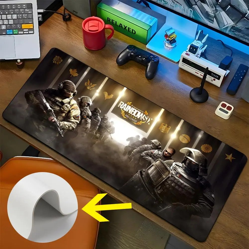 Tom Clancy s Rainbow Six Siege Mouse Pad Large Gaming Pad XXL Desk Mat Non Slip Double Sided PU Game Computer Leather Keyboard M