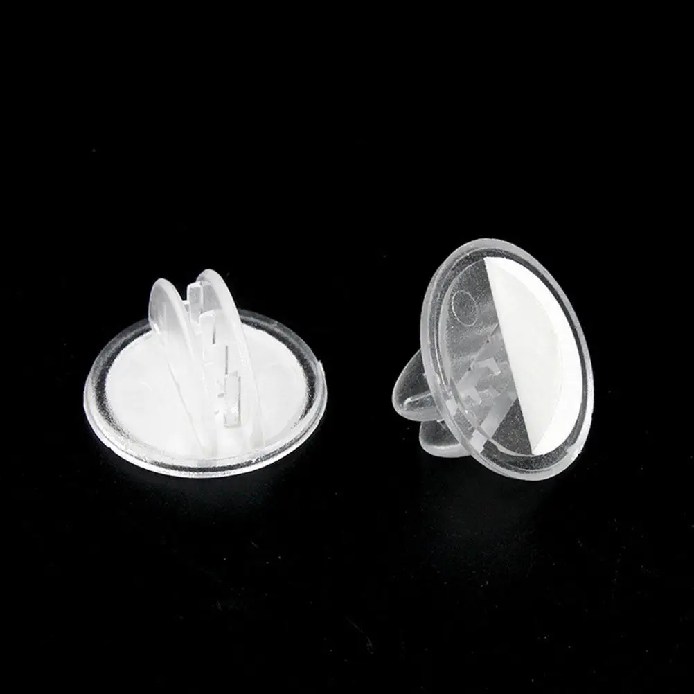 

25 шт. пластиковых зажимов для этикеток с клейкой основой, прозрачные держатели для ценников, органайзеры для витрин магазинов