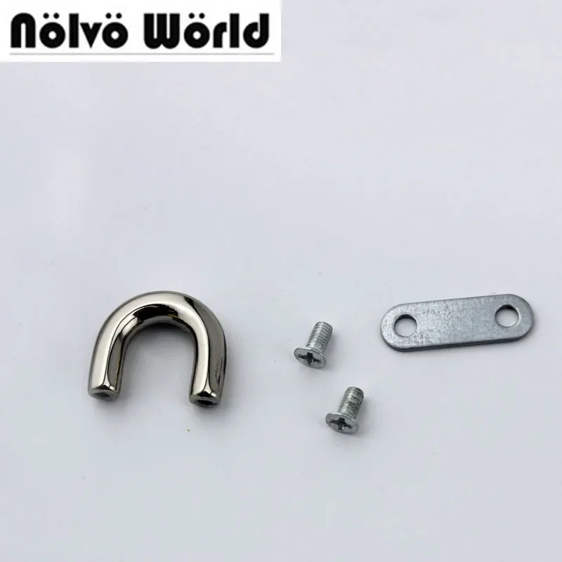 30pcs 4 colors Inner 1cm U Ring,Bags Hanger Rings DIY Handbags Purse Shoulder Arch Bridge Crafts Parts Accessories