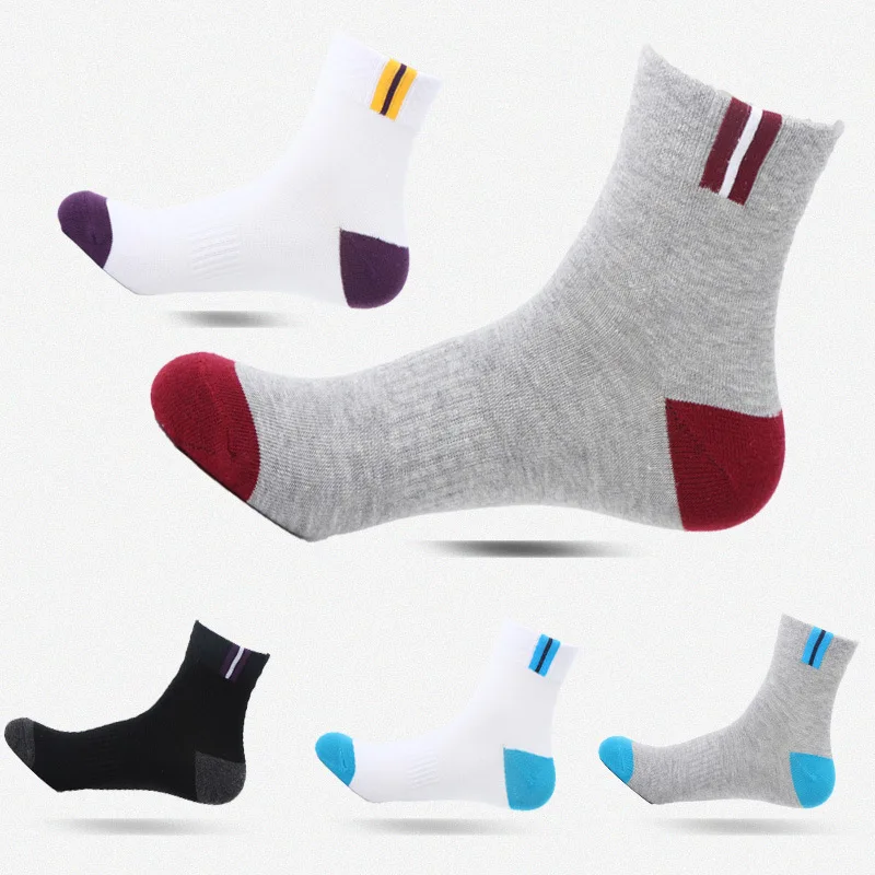 1Pairs/lot Men's Socks Cotton Large Size 44 45 46 47 Business Long Socks Breathable Deodorant Big Size Fashion High Quality