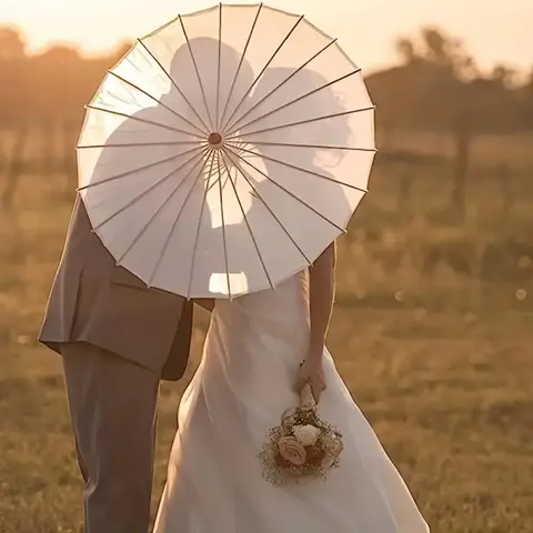 1-10 पीस पैरासोल छाते शादी की फोटो कॉस्प्ले प्रोप 60 सेमी पेपर छाता DIY सफेद छाता ग्रीष्मकालीन सफेद पार्टी समुद्र तट सजावट 6 best sales शादी की सजावट - №5